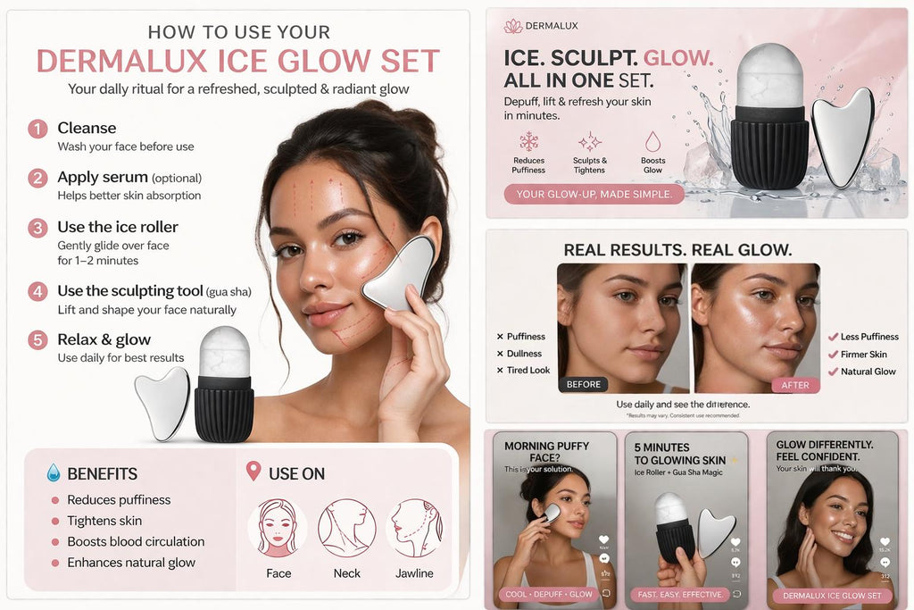 Dermalux Ice Glow Set -De-Puff, Sculpt & Glow Skin